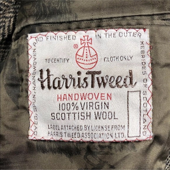 Vintage Harris Tweed Herringbone Blazer Jacket - Picture 8 of 11